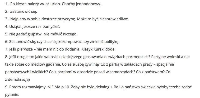 Tak Celiński "doradza" premier Ewie Kopacz.