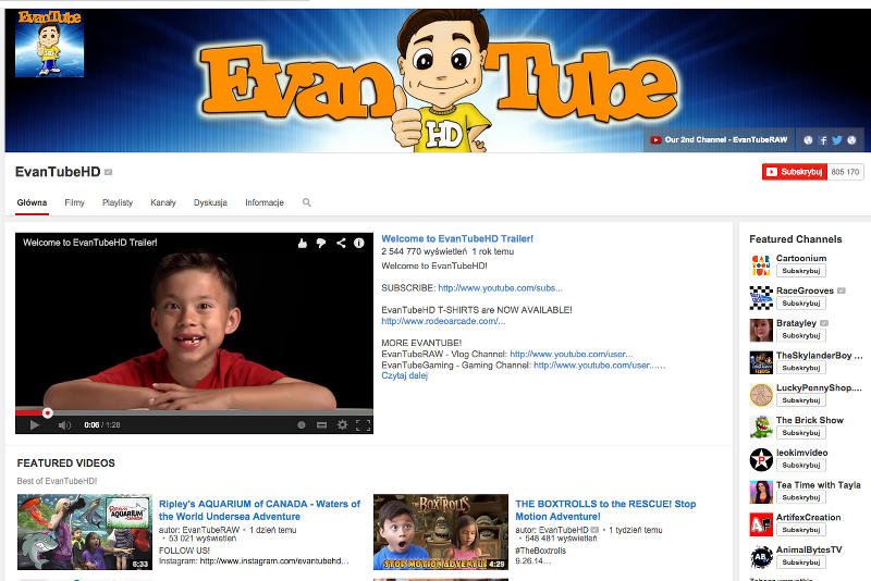 7-latek zarobił na youtubie więcej niż Wardęga. 1,4 mln dolarów za zabawę klockami Lego