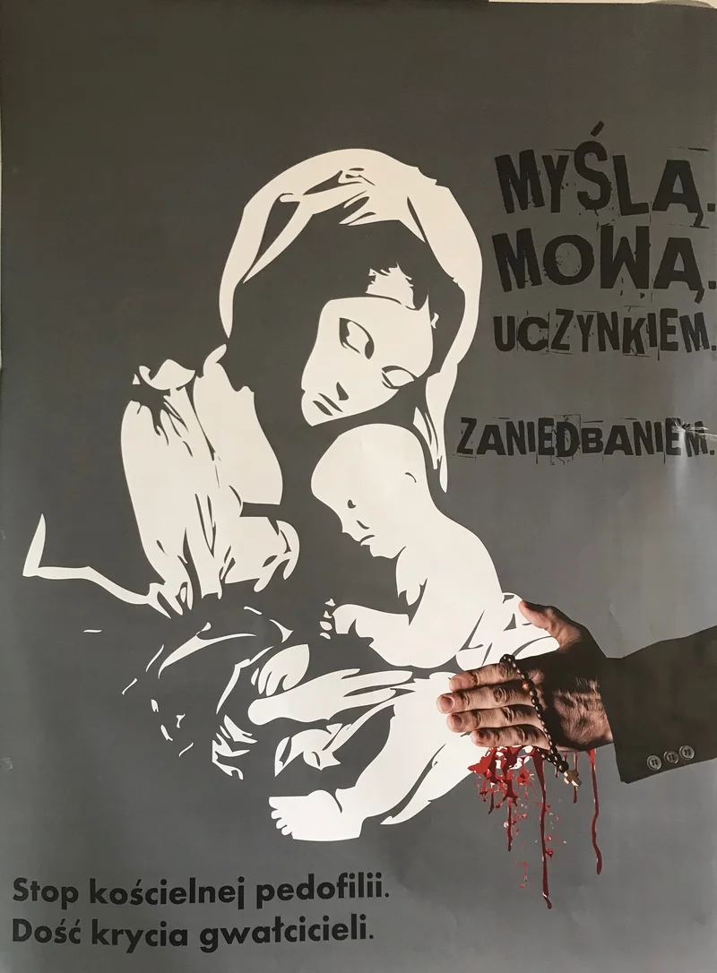 Plakat w siedzibie Fundacji Nie Lękajcie Się.