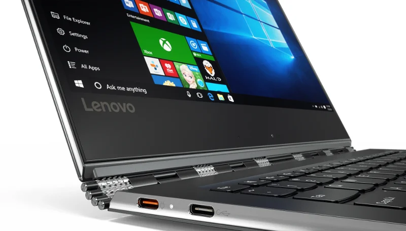 Yoga 910 wyróżnia się wyświetlaczem z ultracienką krawędzią