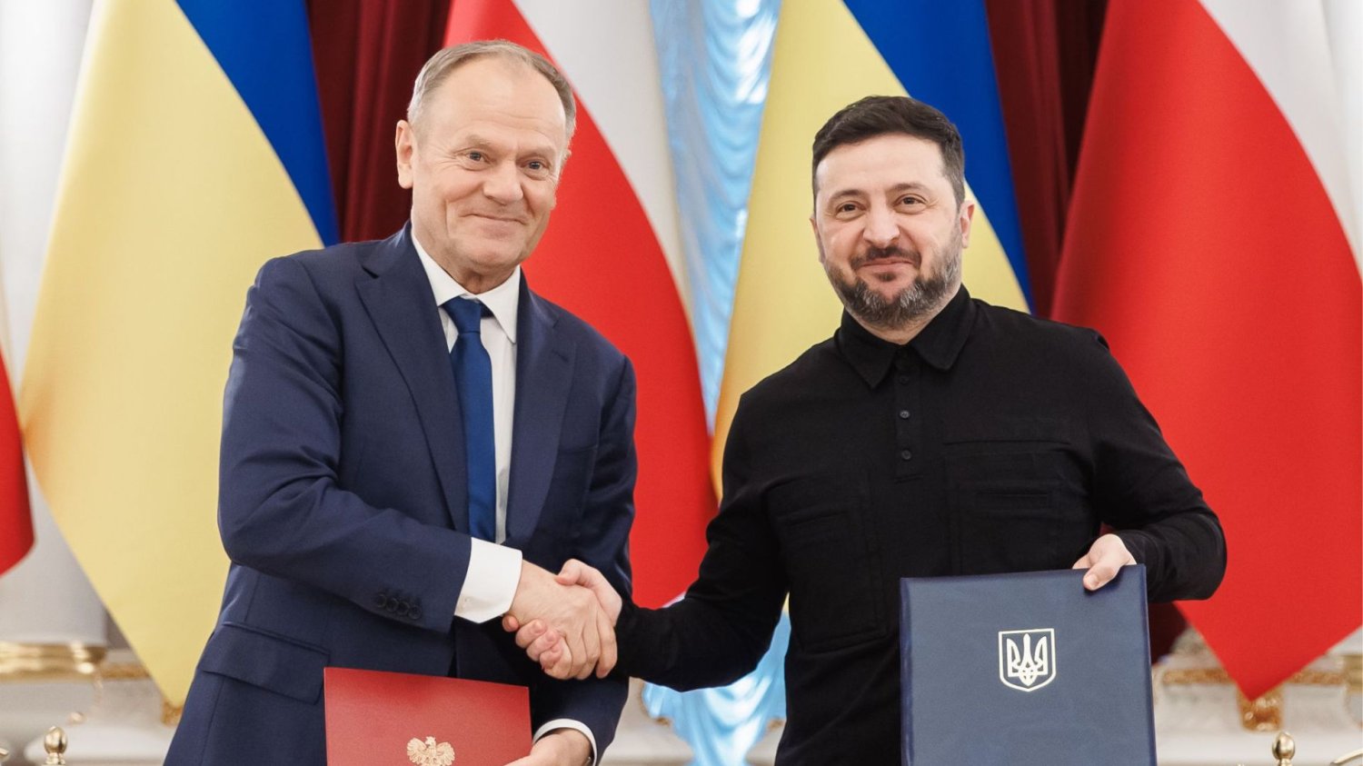 Tusk już po spotkaniu z Zełenskim. Polska dużo zyska na przekazaniu MiG-29 Donald Tusk i Wołodymyr Zełenski