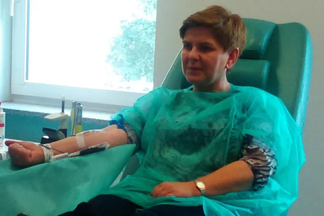 Beata Szydło zachęca Polaków do oddawania krwi