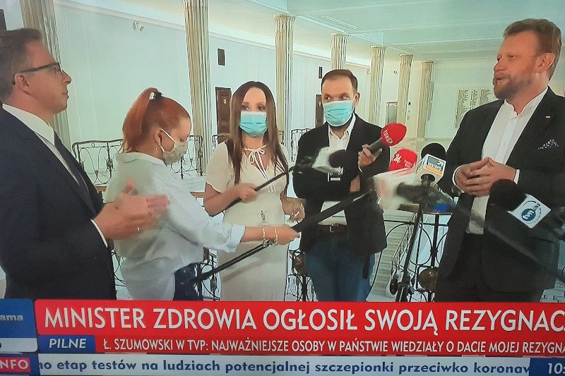 Dariusz Joński przerwał konferencję Łukasza Szumowskiego.