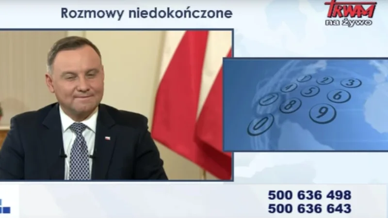 Prezydent Andrzej Duda w Telewizji Trwam o programie Mieszkanie Plus: Kłopotów jest bardzo dużo.