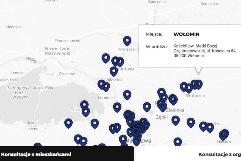 Partia rządząca chce konsultować swój projekt metropolii warszawskiej w kościołach i parafiach.