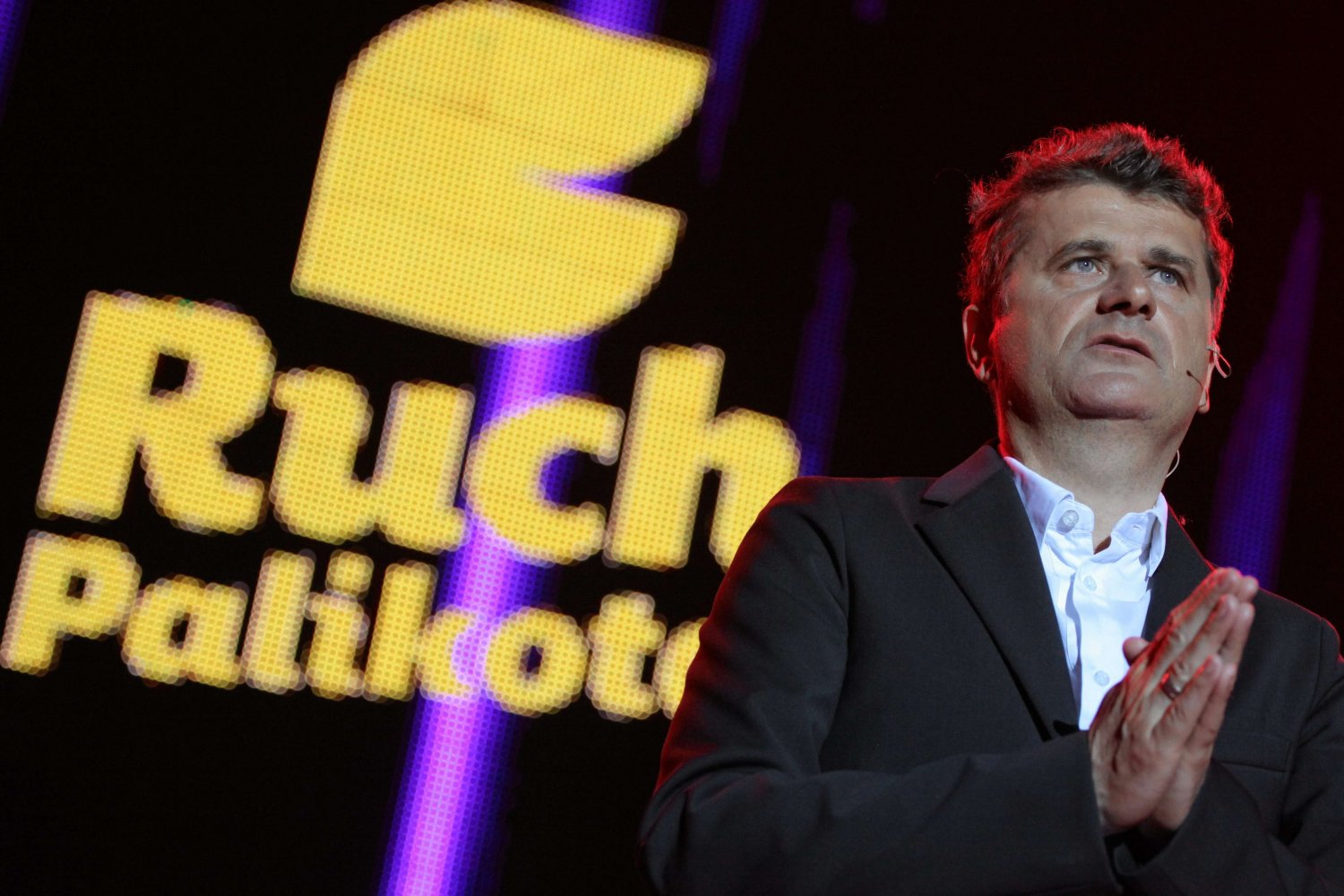 Janusz Palikot podczas konwentu Ruchu Palikota