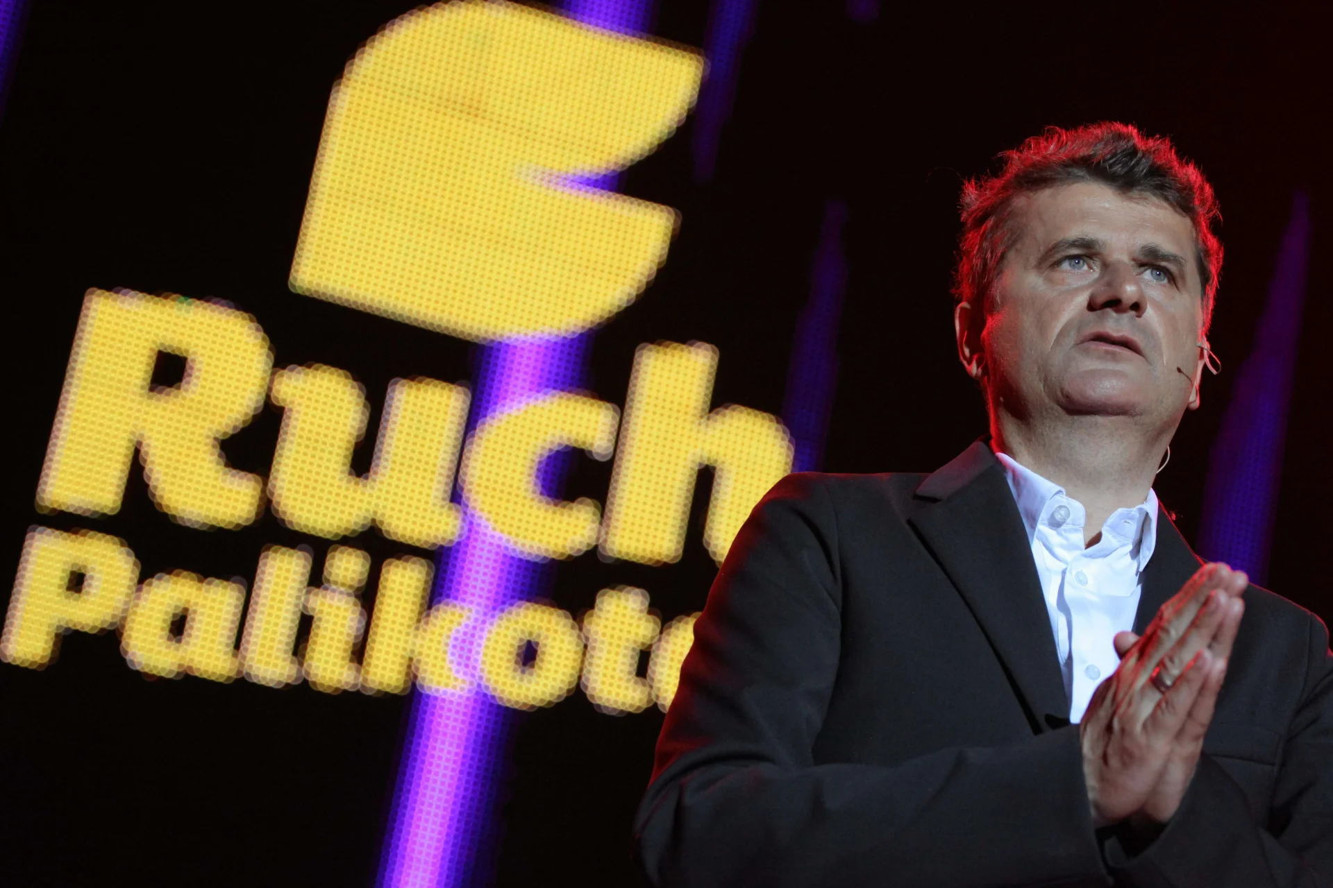 Janusz Palikot podczas konwentu Ruchu Palikota