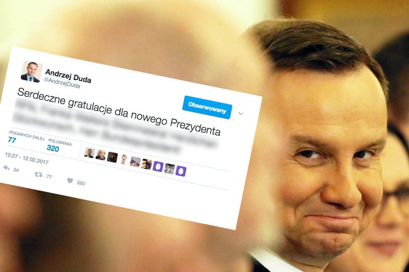 Ten jeden tweet Andrzeja Dudy pokazuje, jak łatwo podpaść prawicowym krzykaczom. Absurd do kwadratu