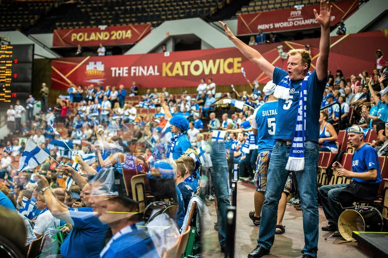 Mistrzostwa świata w siatkówce w 2014 roku. Finałowy mecz Polska - Brazylia odbył się w Spodku.