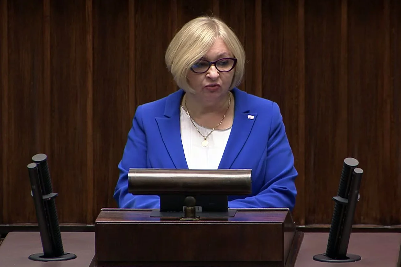 Posłanka PiS Barbara Bartuś w Sejmie