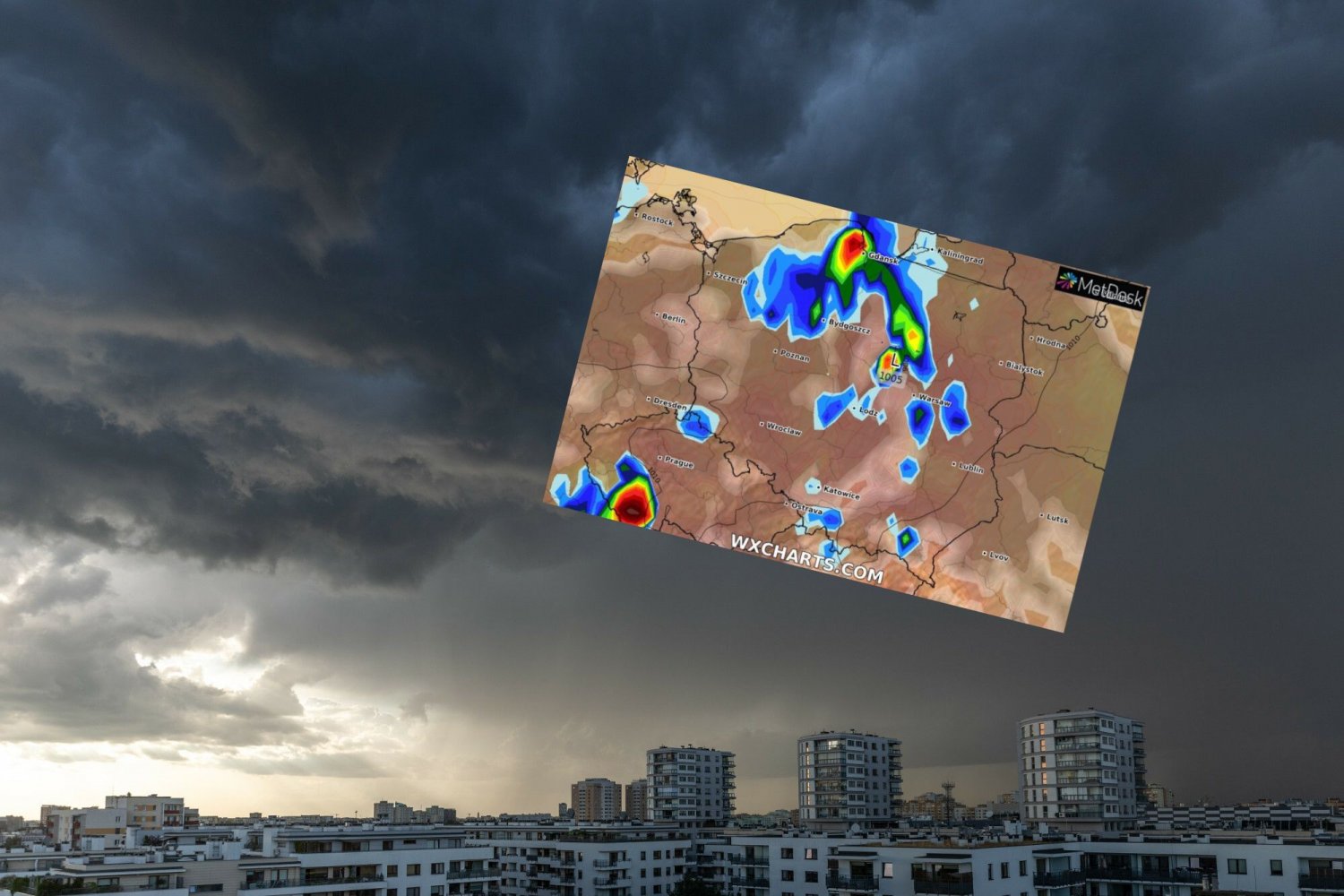 Wieczorem 11 lipca czekają nas gwałtowne zmiany w pogodzie. Pojawią się burze.