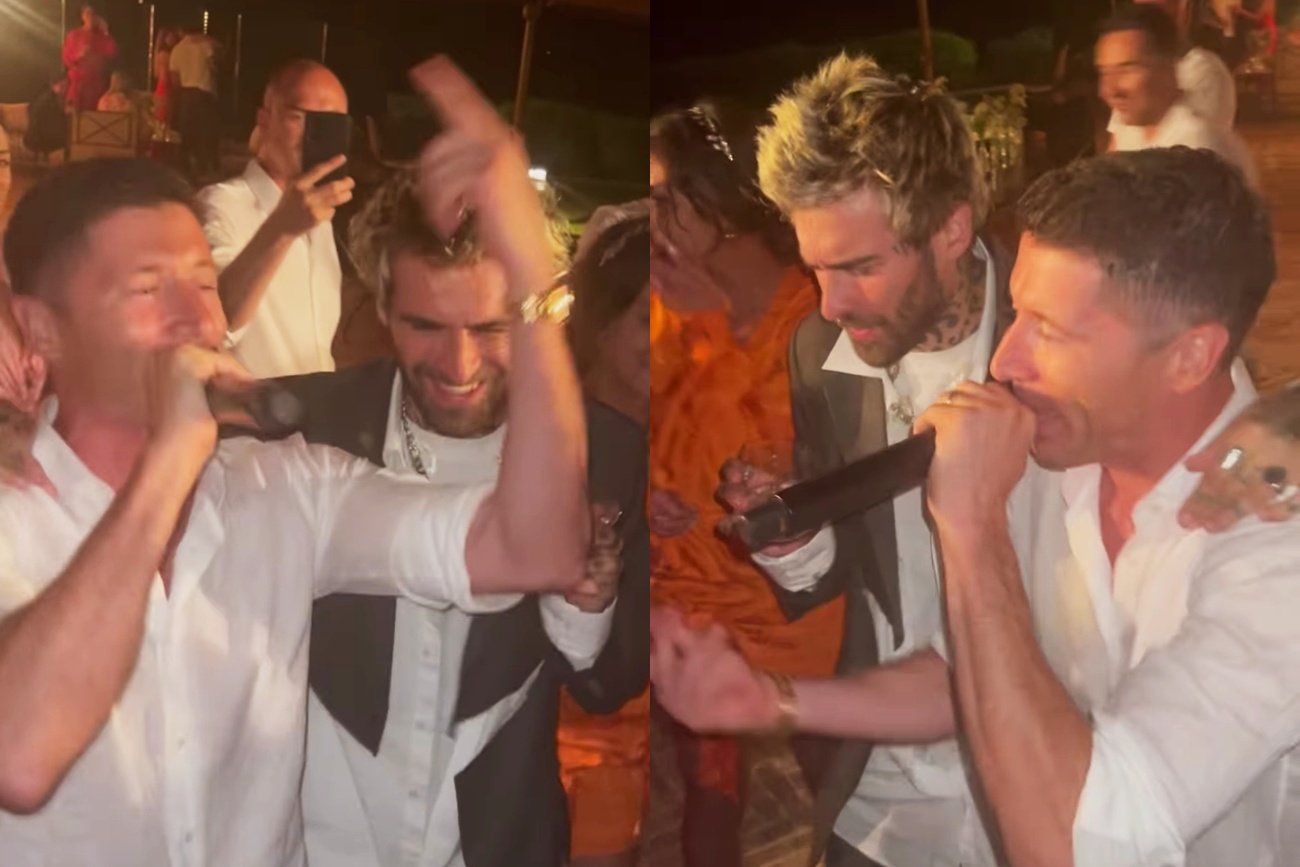 Lewandowski rapuje z Quebonafide. Ten duet zrobił furorę na weselu piłkarza