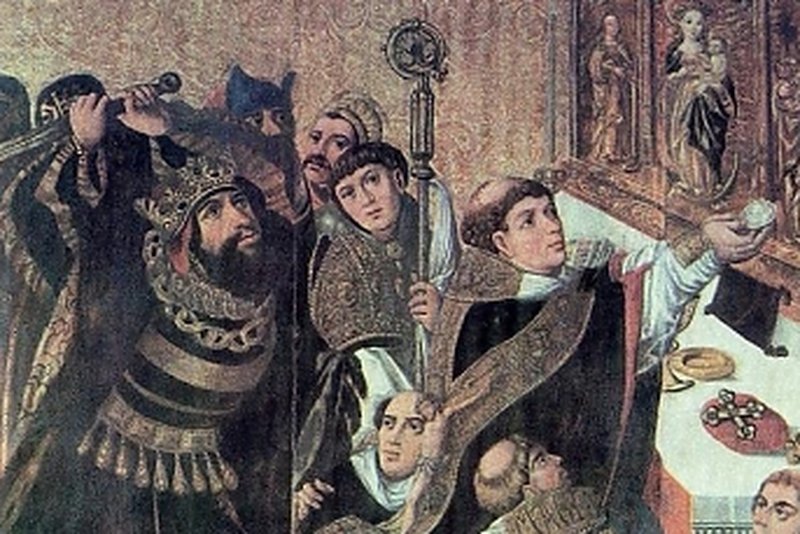 Zabójstw św. Stanisława, nieznany malarz, XVI wiek.