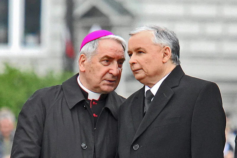 Abp. Józef Kowalczyk z prezesem PiS, Jarosławem Kaczyńskim.