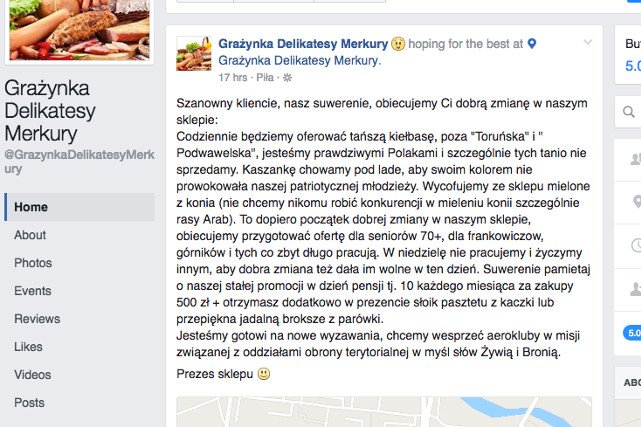 Dobra zmiana trafiła do mięsnego