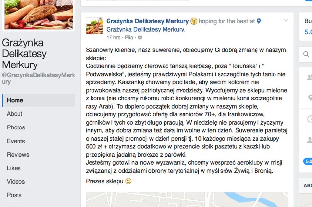 Dobra zmiana trafiła do mięsnego