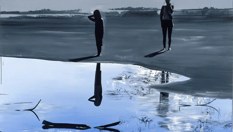 Wilhelm Sasnal, "Kacper i Anka", 2009, olej na płótnie, 180 x 220 cm, kolekcja prywatna, Londyn