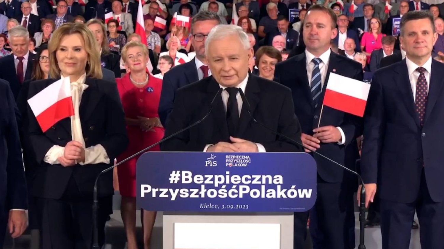 Jarosław Kaczyński pojechał do Kielc, gdzie odbył spotkanie wyborcze.
