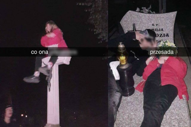 Licealistka z Jastrzębia postanowiła uczcić urodziny swojego chłopaka wizytą na cmentarzu...