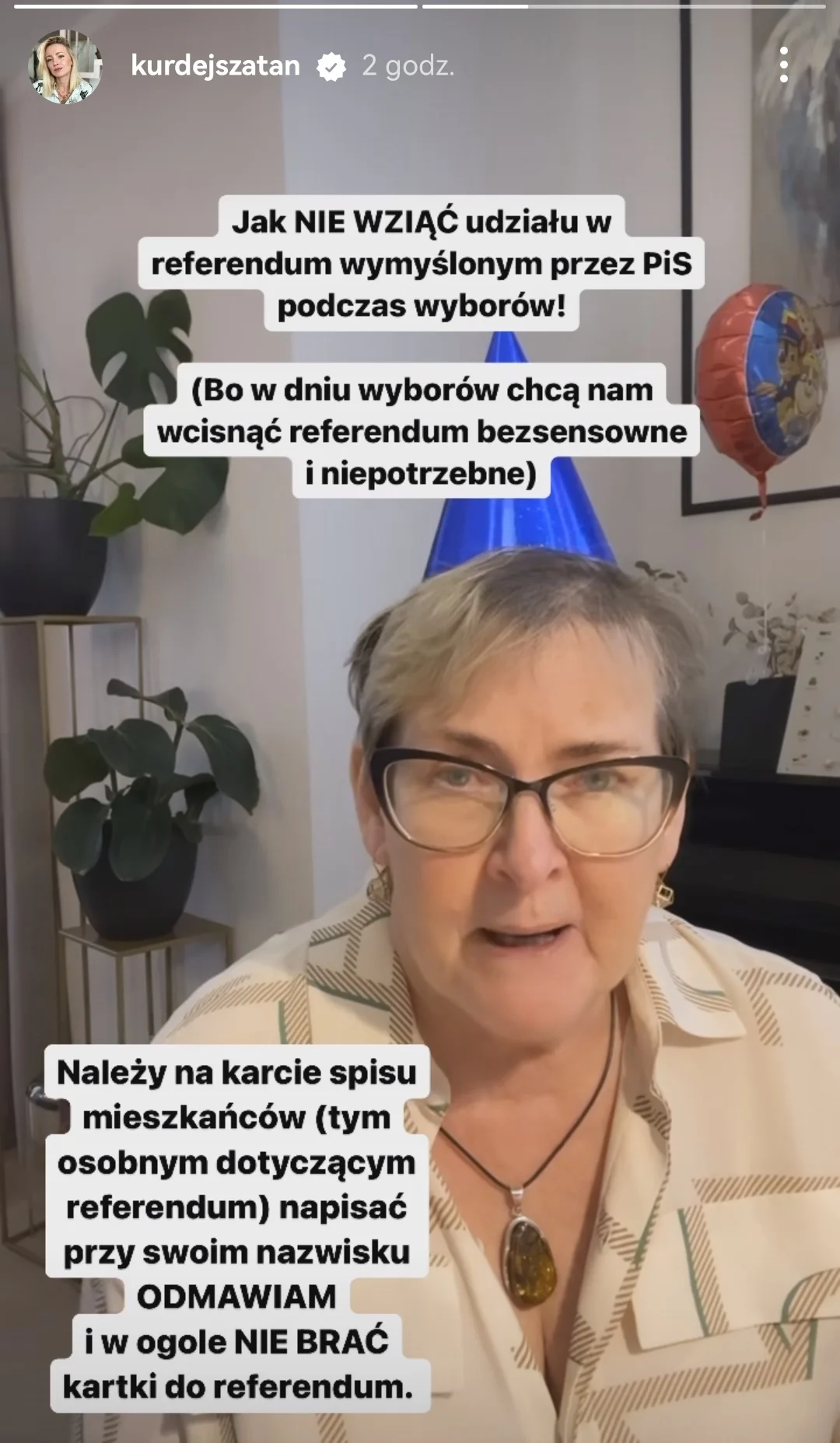 Kurdej-Szatan o ciekawostkach przedwyborczych. Na InstaStory przemówiła też jej mama