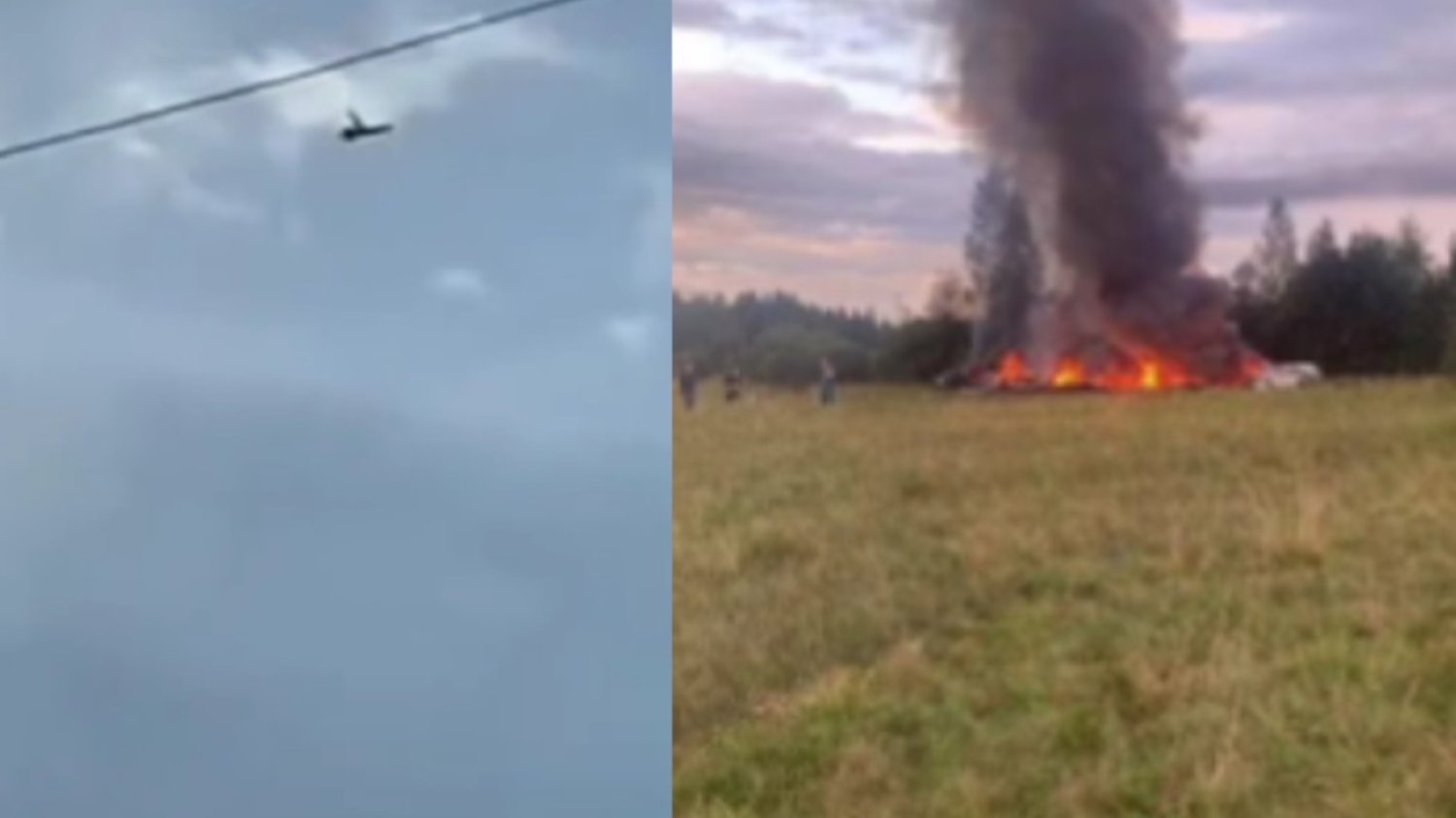 Pojawiło się nagranie rzekomej katastrofy, w której zginął Jewgienij Prigożyn