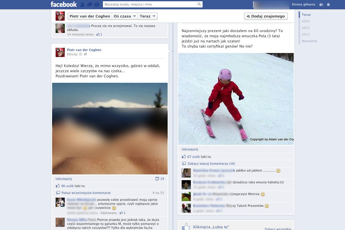 Nagie piersi na profilu posła Platformy Obywatelskiej. "Wierzę, że mimo wszystko, gdzieś w oddali, jeszcze wiele szczytów na nas czeka..."