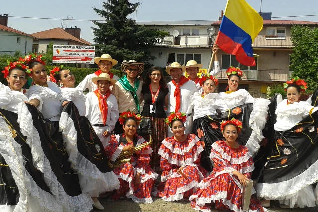 Zespół Fama Folclor Colombiano z Kolumbii podczas ubiegłorocznej edycji Międzynarodowych Małopolskich Spotkań z Folklorem w Myślenicach.