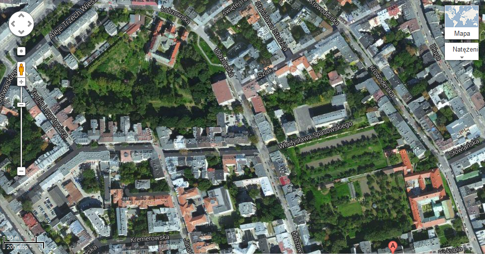 Plamy zieleni widać w Krakowie tylko z lotu ptaka, albo zdjęć satelitarnych