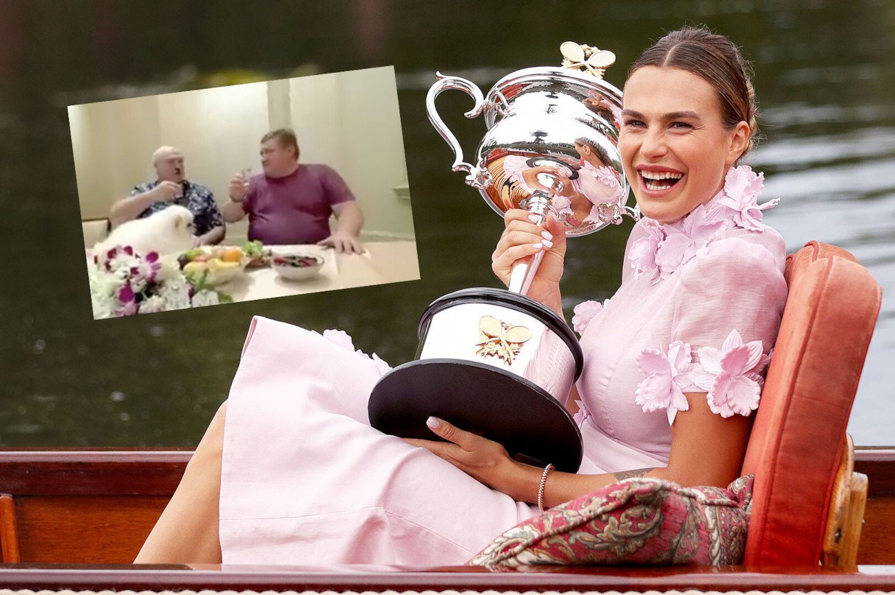 Aryna Sabalenka świętująca sukces w Australian Open. Jak widać, jej sukces ucieszył ludzi na najwyższym szczeblu.