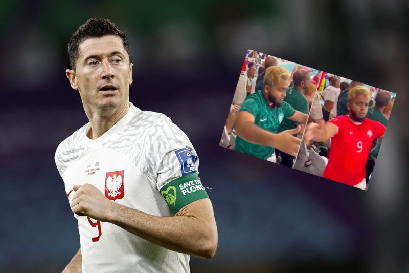 Kibic Arabii Saudyjskiej zmienił barwy podczas meczu. "Lewy" ma dla niego prezent