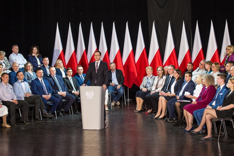 "Cenzura!" – rozległo się po spotkaniu premiera Mateusza Morawieckiego w Węgrowie.