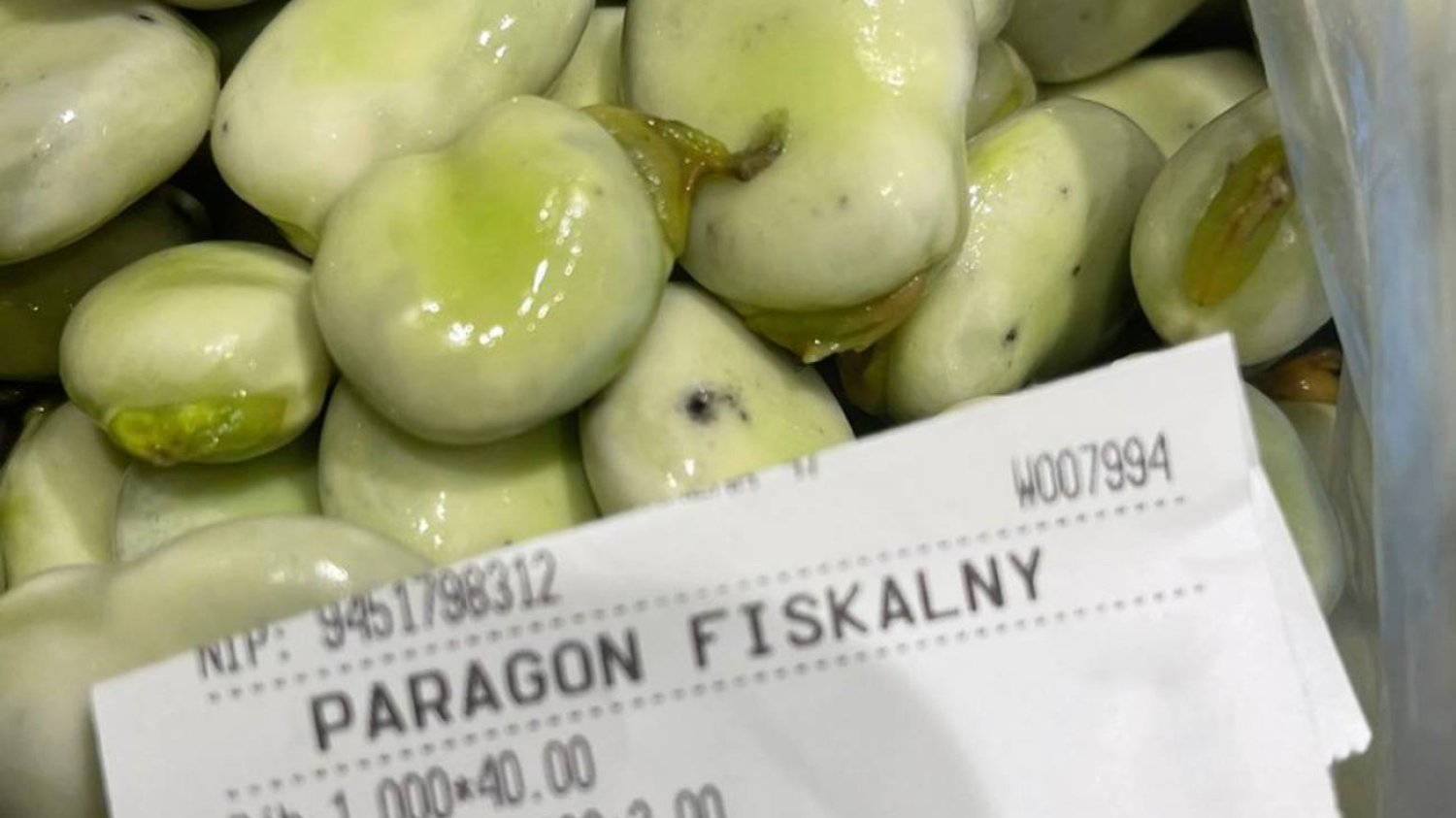 Posłanka kupiła bób za 40 złotych za kilogram. Paragon grozy. Posłanka kupiła bób za 40 złotych za kilogram. Paragon grozy.