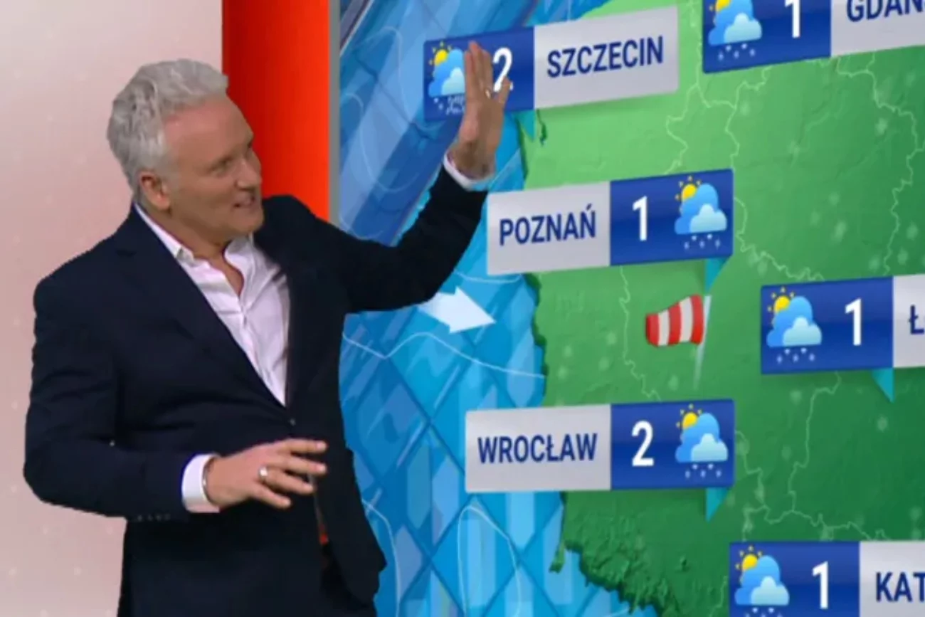 Jarosław Kret poprowadził pogodę w TVP Info. "Wszyscy wokół uśmiechnięci"