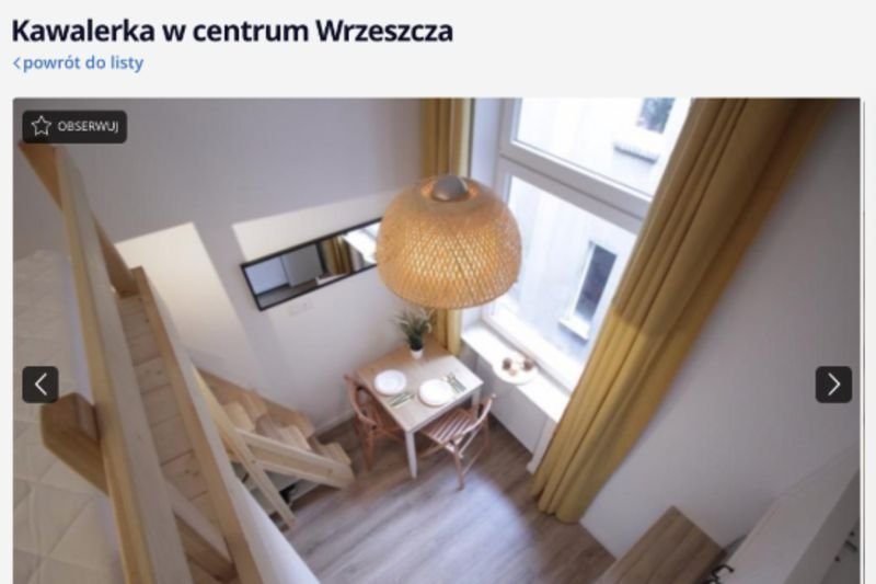 Kawalerkę można wynająć w Gdańsku.