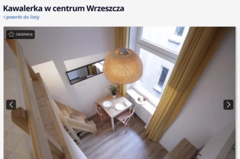 Kawalerkę można wynająć w Gdańsku.