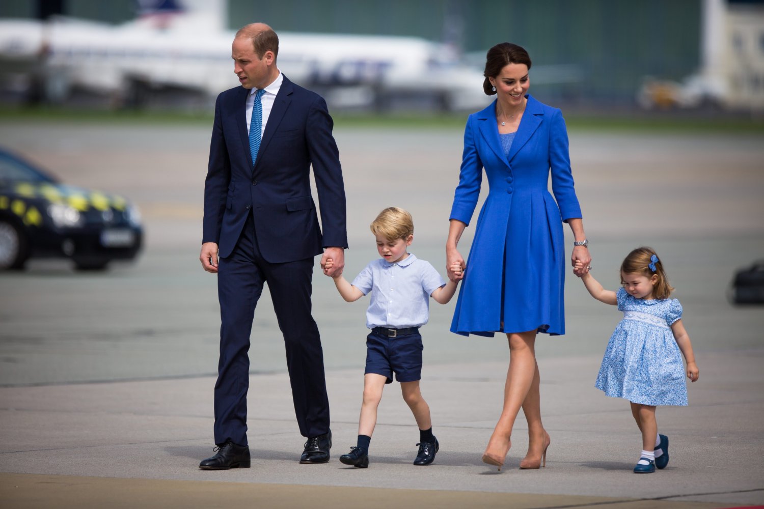 Kate i William z dziećmi podczas wizyty w Polsce w 2017 roku