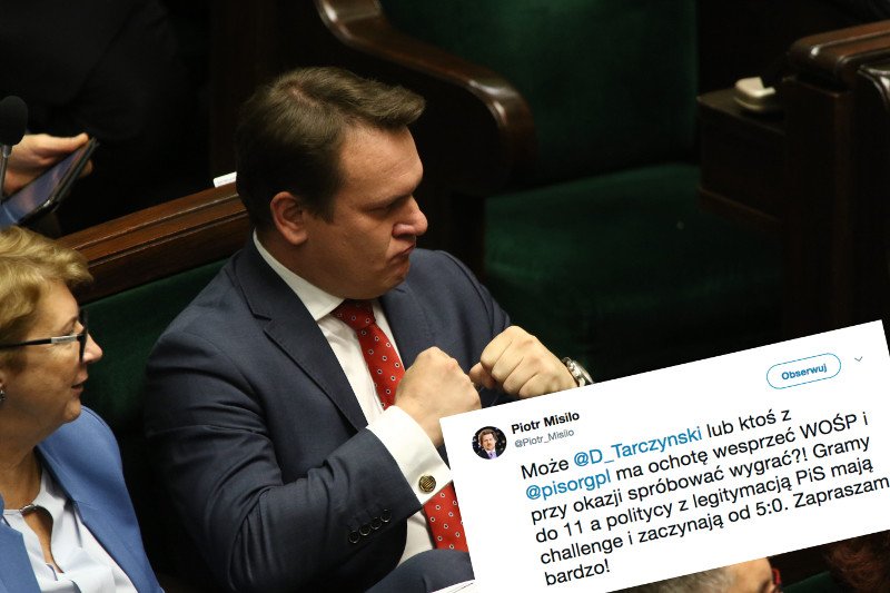 Poseł Nowoczesnej wyzwał na pojedynek Dominika Tarczyńskiego z PiS.