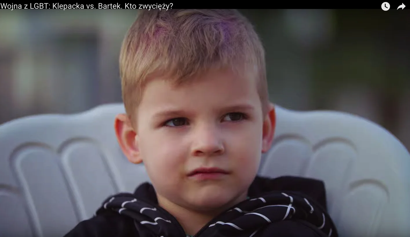 Zrzut ekranu z reportażu: "Wojna z LGBT: Klepacka vs. Bartek. Kto zwycięży?"