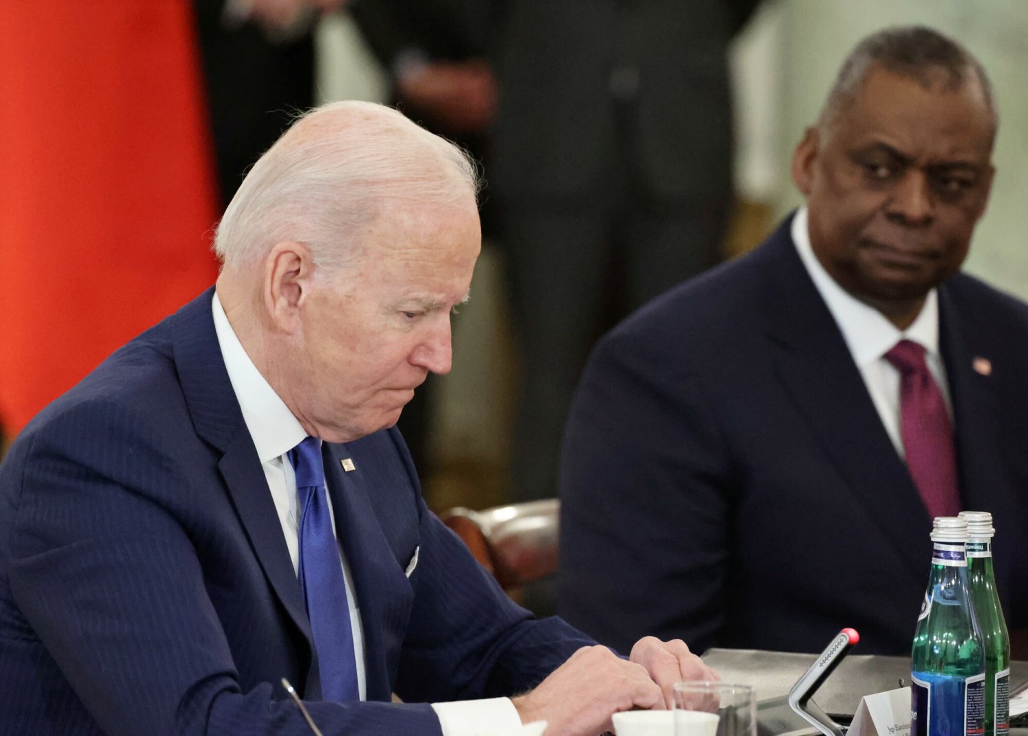 Prezydent USA i szef Pentagonu Lloyd Austin.