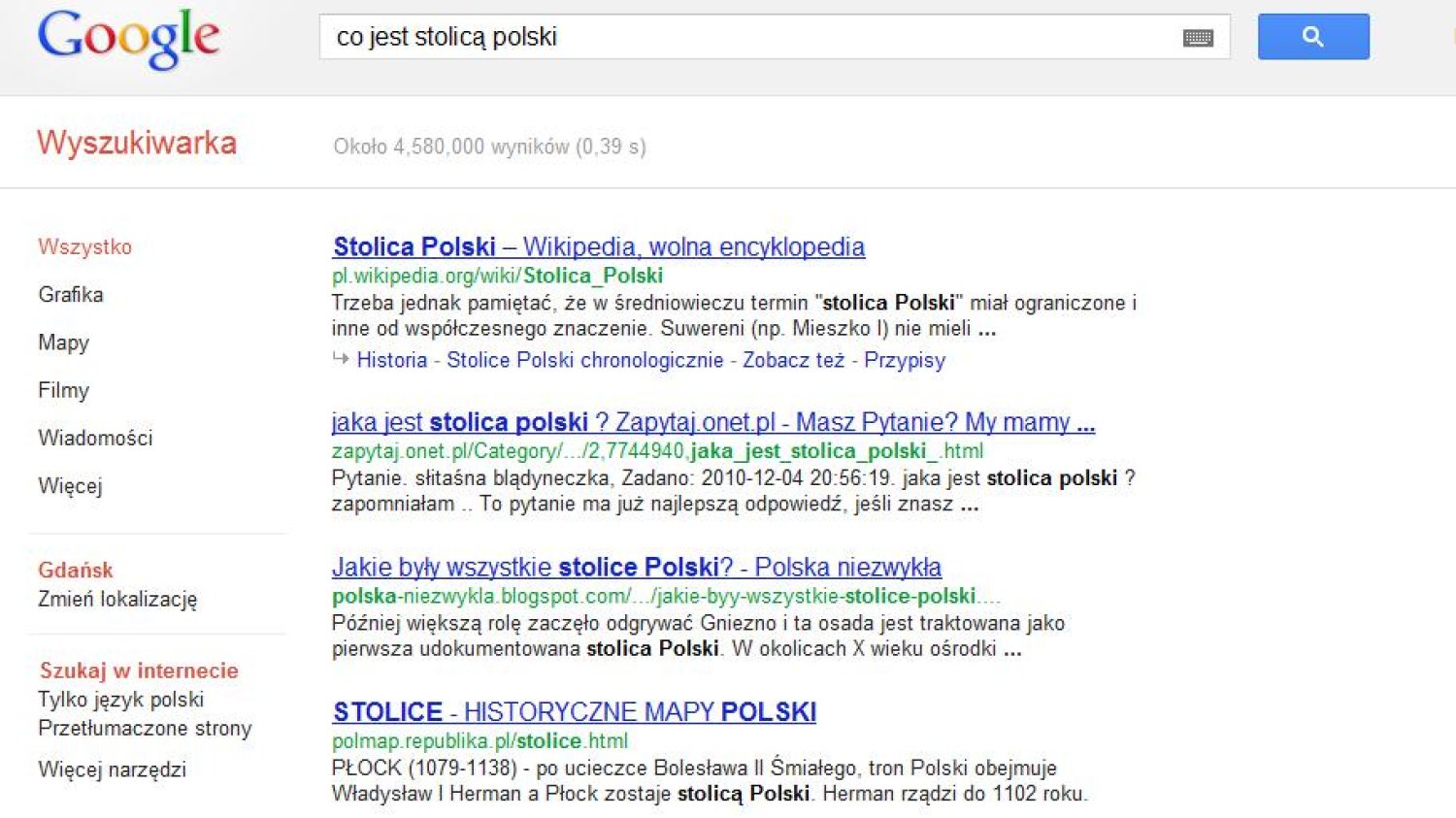 Wyniki wyszukiwania "Co jest stolicą Polski"