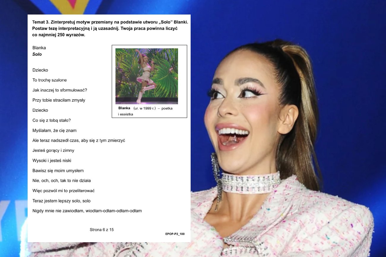 Blanka i utwór "Solo" na maturze z polskiego? Ten żart robi furorę w sieci