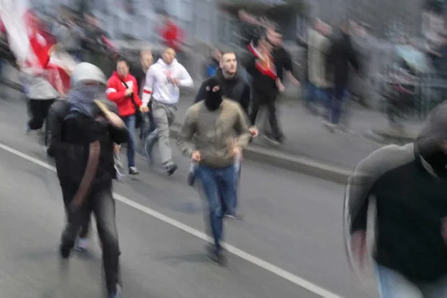 "Patrioci" w akcji. Marsz Niepodległości w Warszawie.