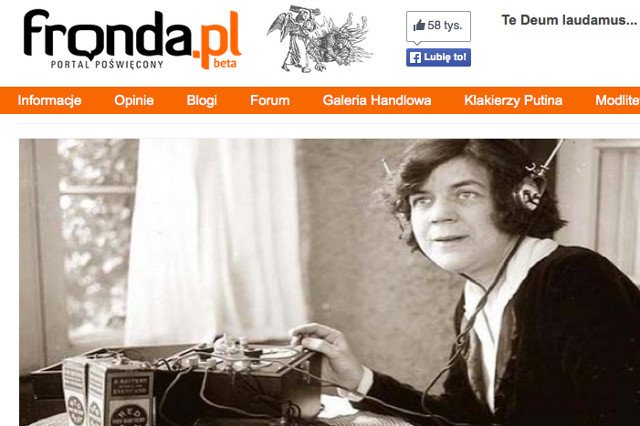 Fronda, strona promująca wartości chrześcijańskie.