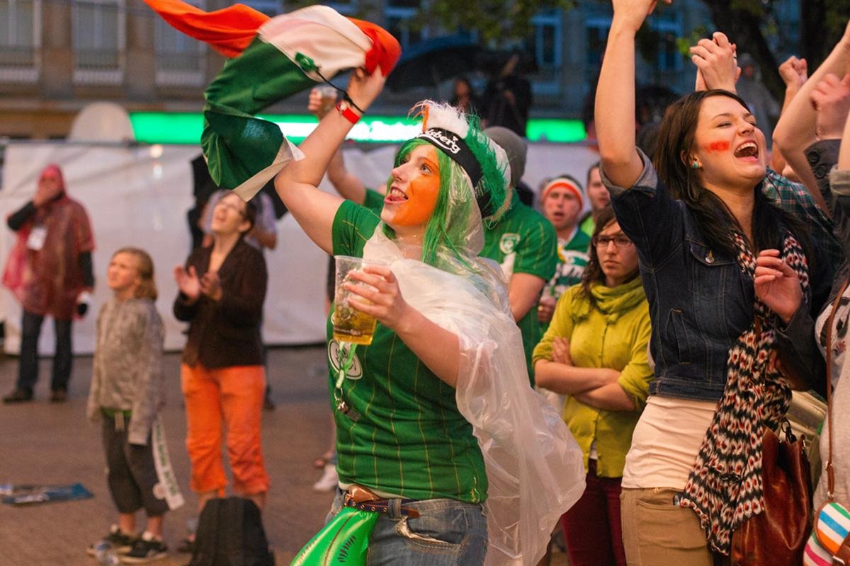 Kibice po meczu Irlandia-Chorwacja