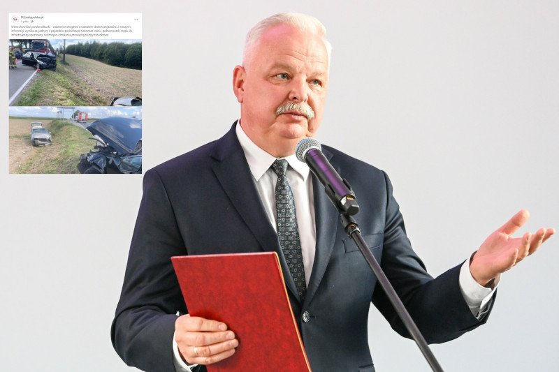 Wypadek pod Olkuszem. W jednym z samochodów był wiceminister Jacek Osuch