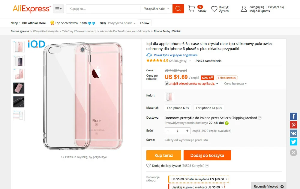 case slim crystal clear tpu silikonowy pokrowiec ochronny dla iphone 6 plus/6 s plus