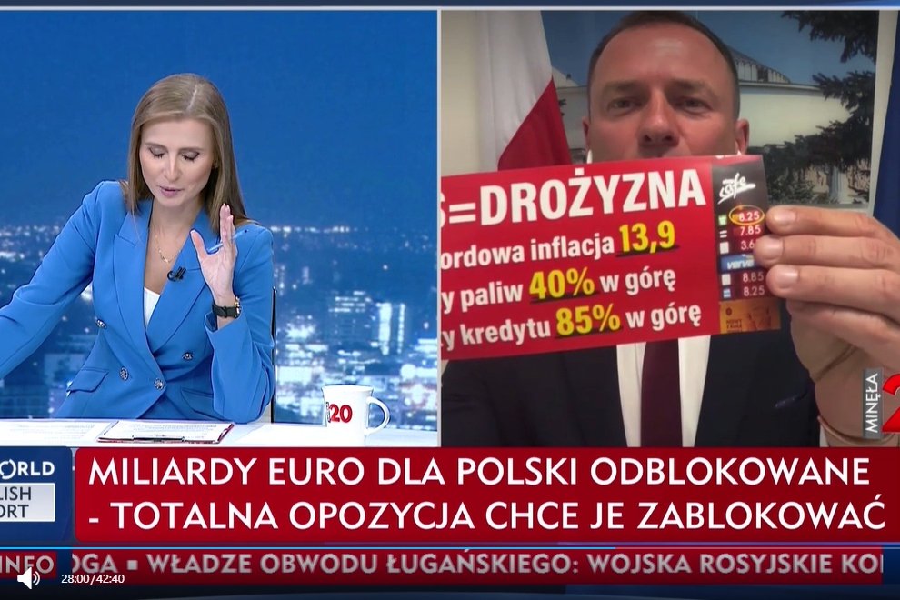Piotr Borys z PO skrytykował na wizji PiS m.in. za podwyżkę cen paliw