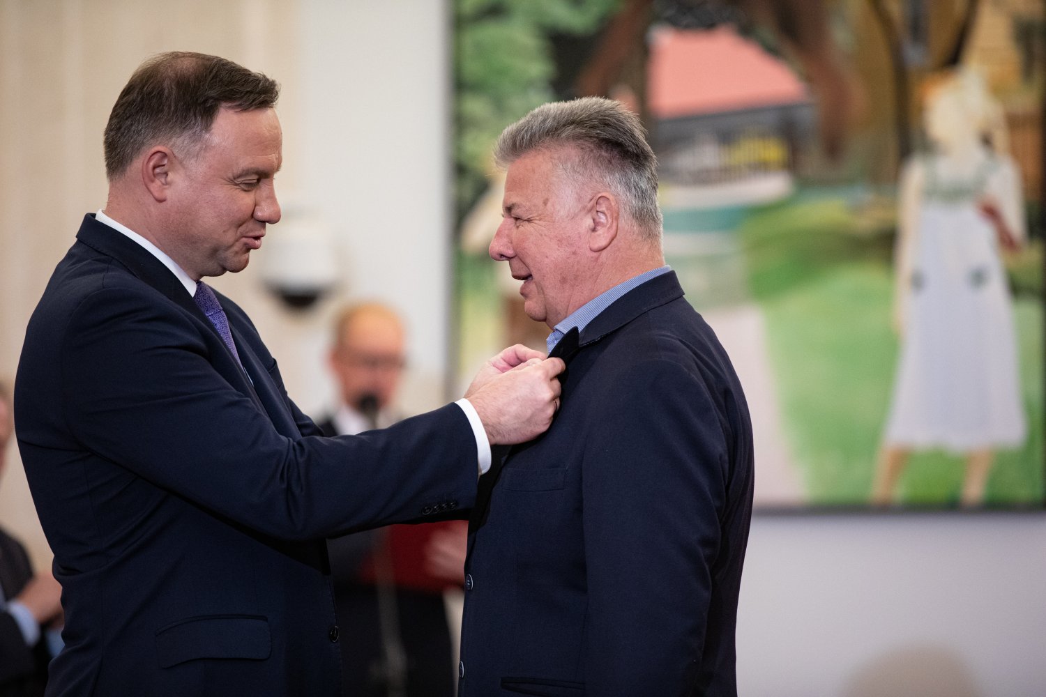 Aktor Emilian Kamiński przyjął odznaczenie od prezydenta Andrzeja Dudy.