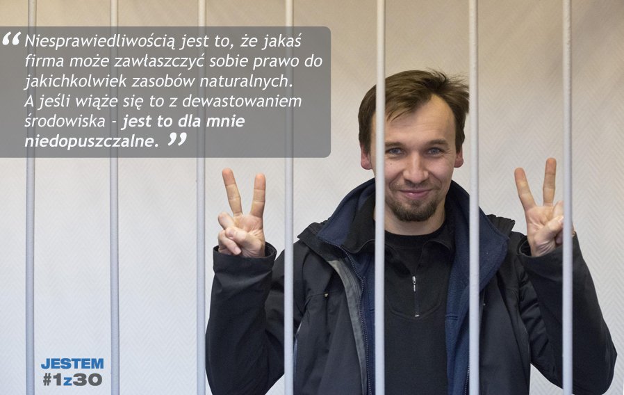 Tomasz Dziemianczuk, jeden z pokojowych aktywistów, który spędził w rosyjskim areszcie ponad 2 miesiące.