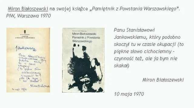 Okładka pierwszego wydania i strona tytułowa z autografem Mirona Białoszewskiego.